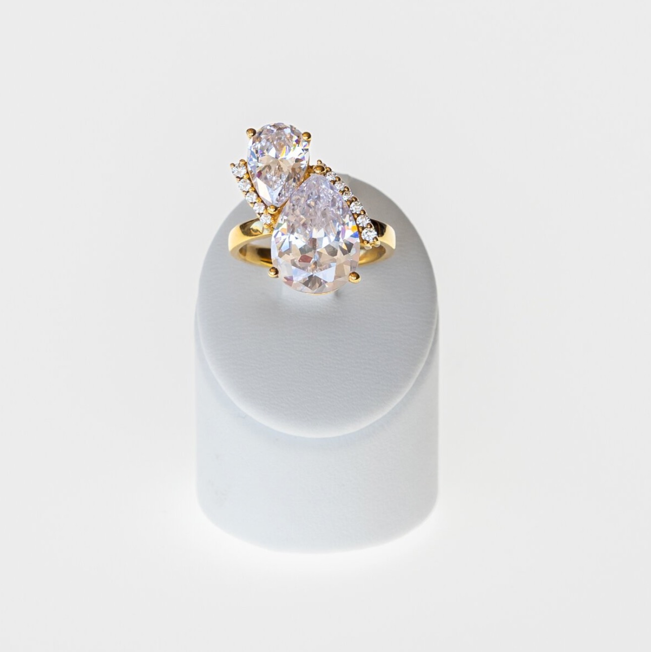 fashion-jewellery-modeschmuck Gold vermeil cubic zirkonia Alexa cocktail ring