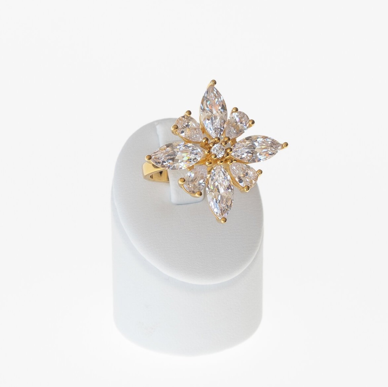fashion-jewellery-modeschmuck Gold vermeil cubic zirkonia statement Emily cocktail ring