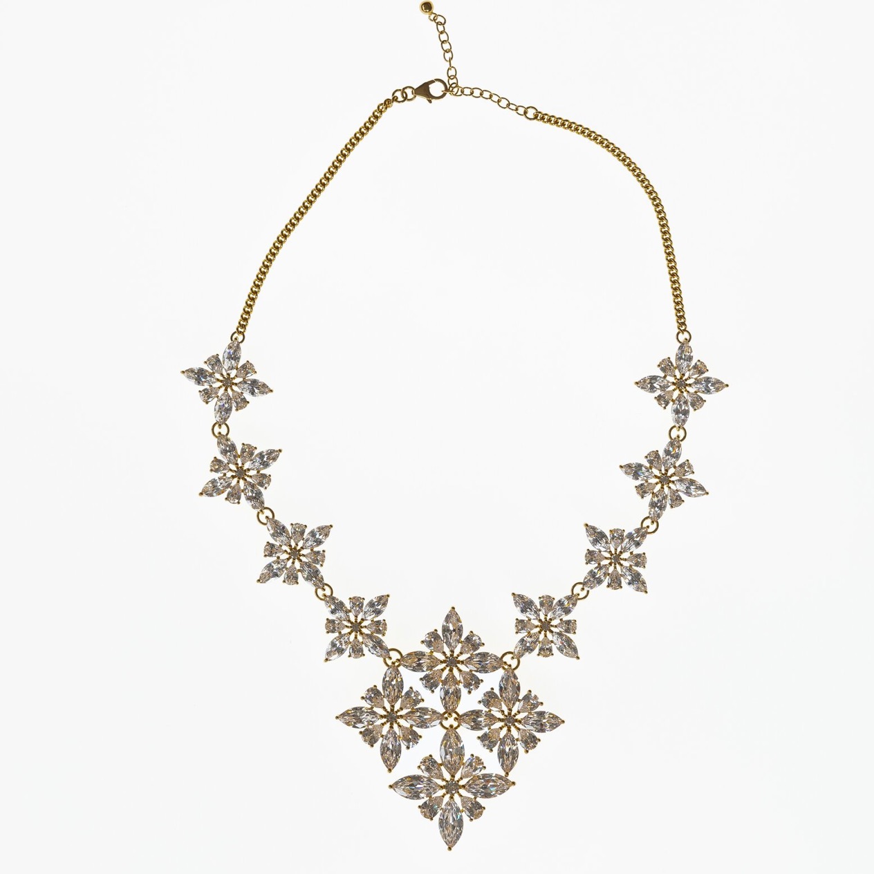 fashion-jewellery-modeschmuck Gold vermeil cubic zirkonia statement necklace Emily necklace