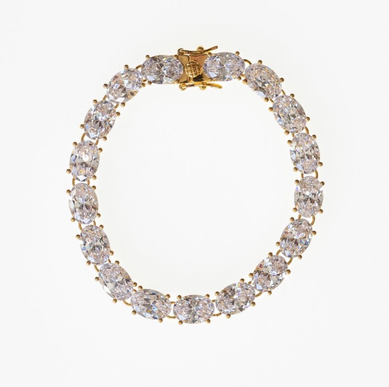 fashion-jewellery-modeschmuck Gold vermeil cubic zirkonia statement tennis bracelet Sienna bracelet